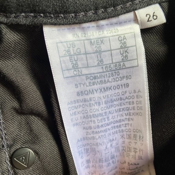 Guess sexy curve black skinny jeans US 26 - Picture 3 of 4
